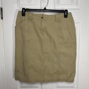 Tan and cotton skirt from‎ Isaac Mizrahi for target